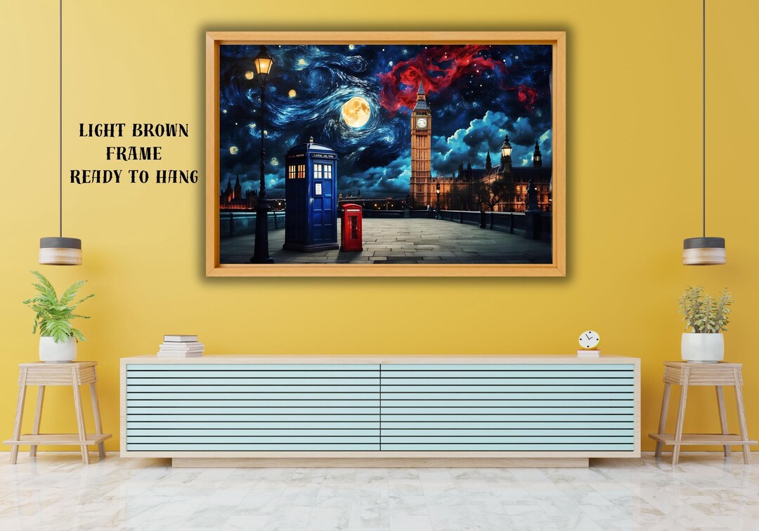 Doctor Who Tardis Box London Canvas Wall Art,london Big Ben Telephone ...