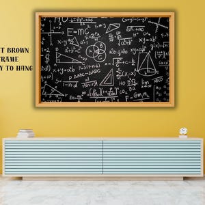 Mathematical Canvas, Huge Canvas Art, Physical Canvas Art, Scientific Canvas, Formula Canvas, Classroom Wall Art, E=mc2 Wall Art,Math Poster