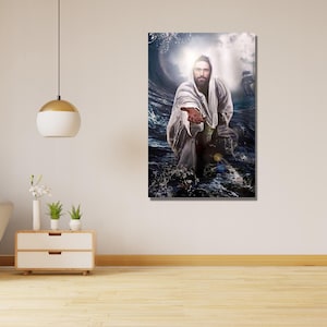 Jesus Christ Ready To Hang Canvas, Jesus Christ Print, Jesus Painting, Jesus Christ Portrait, Jesus Picture, Christian Art, Christian Gift