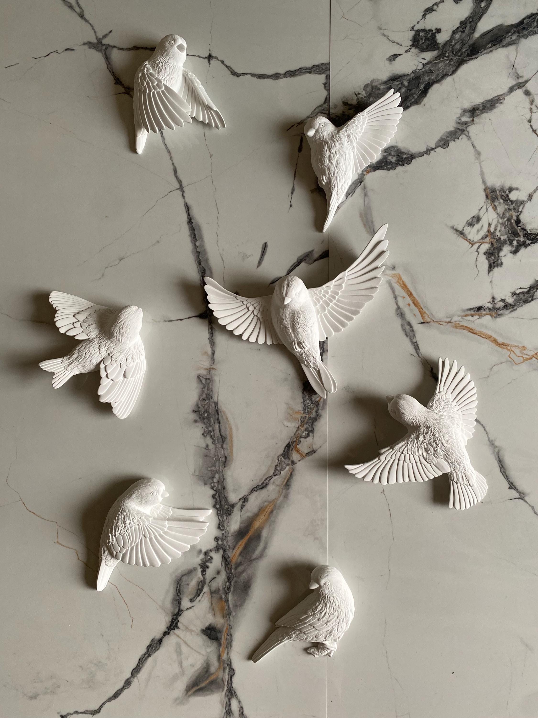 Flying Birds Sparrow Set of 7 pc | Wall Decor Birds, Sparrows, Birds Sculptures, Interior Decorations