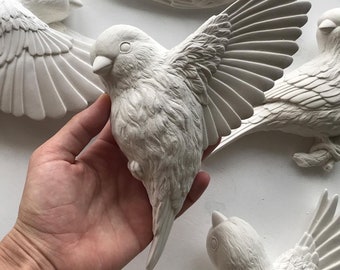 Fliegende Vögel Spatz | Moderne Wanddeko Vögel, Vogelskulpturen, Innendekoration