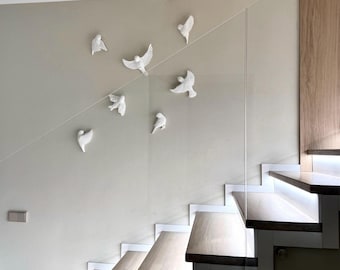 Flying Birds Sparrow Set of 7 pc | Wall Decor Birds, Sparrows, Birds Sculptures, Interior Decorations