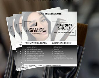 Editable Lash Class Flyer Template: DIY Canva Design (Digital Download)