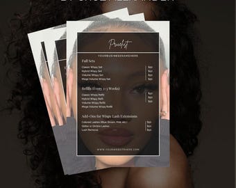 Salon Price List Template: Customizable Canva Flyer (Digital Download)