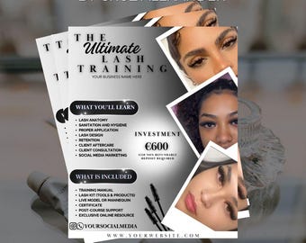 Editable Lash Class Flyer Template: DIY Canva Design (Digital Download)