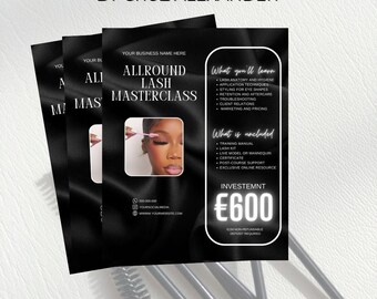 Editable Lash Class Flyer Template: DIY Canva Design (Digital Download)