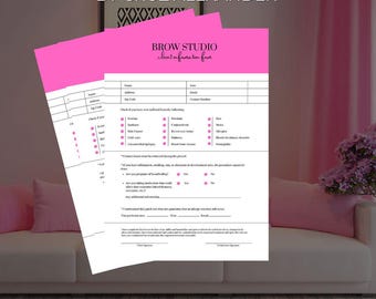 Brow Consultation Forms: Client Intake & Consent (PDF Download)