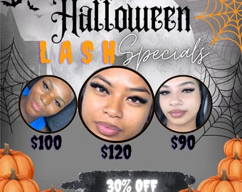 Halloween Beauty Booking Flyer: Editable Canva Template (Digital Download)
