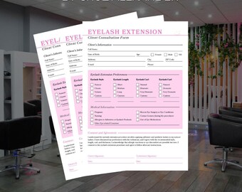 Lash & Brow Consultation Forms: Editable Client Intake (PDF)