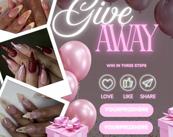 Lash Giveaway Flyer Template: DIY Social Media Post (Canva)