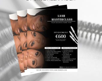 Editable Lash Class Flyer Template: DIY Canva Design (Digital Download)