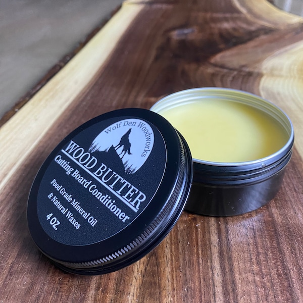 Organic Cutting Board Conditioner, Food Safe Wood Finish for Cutting Boards, Charcuterie Boards, and More! Protects Wood Without Toxins!