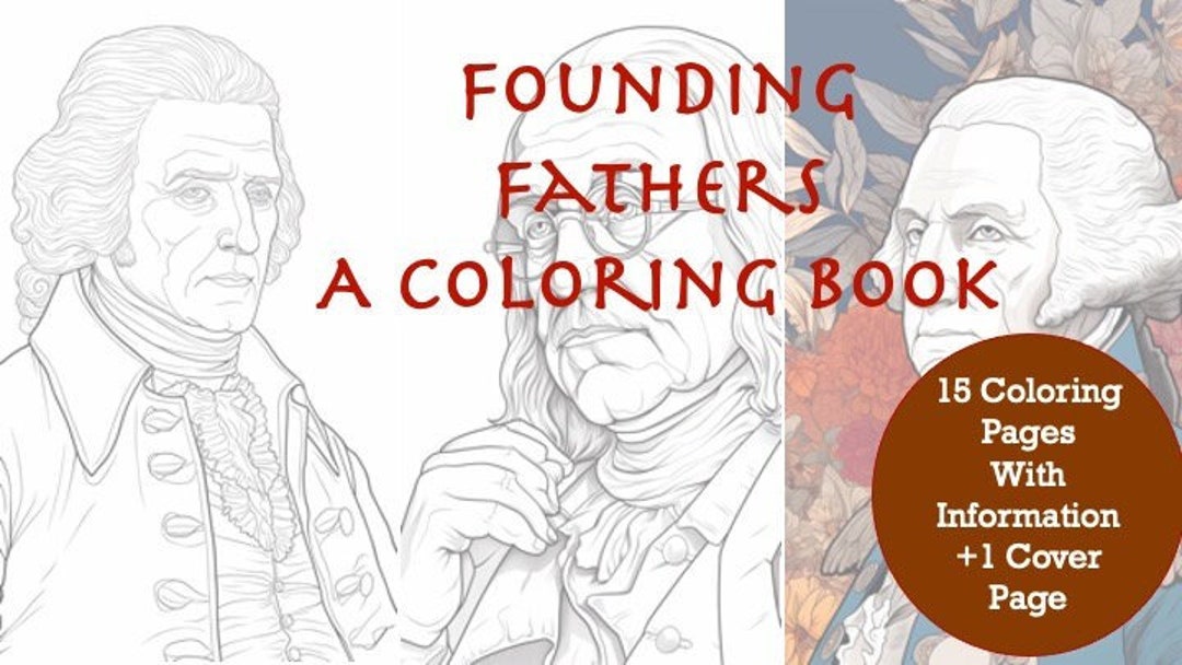 Founding Fathers Coloring Book for Children and Adults - Etsy