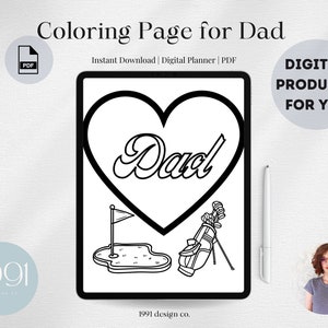 Father's Day Coloring Page Bundle Printable PDF Digital Download - Etsy
