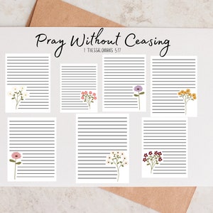 Pray Without Ceasing Prayer Board SVG & PNG instant digital file download - fill in and personalize your own prayers template