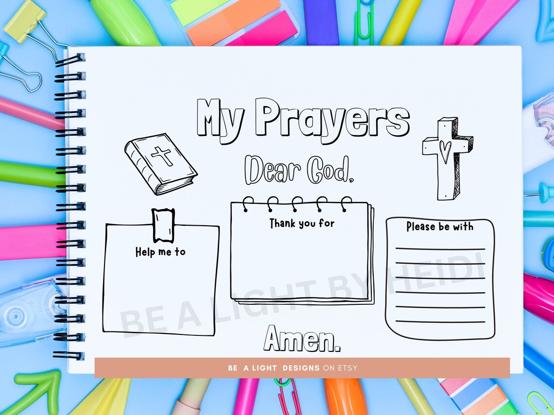Prayer Board for Kids - SVG & PNG Instant Digital File Download