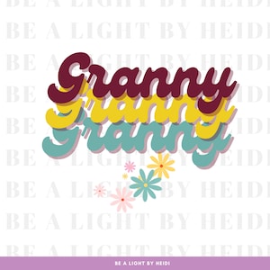 Granny - Retro style SVG & PNG digital file download