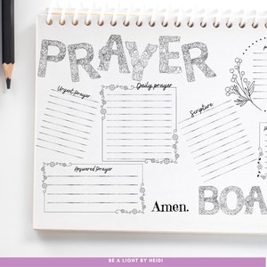 Doodle Prayer Board -- PNG & SVG digital file instant download