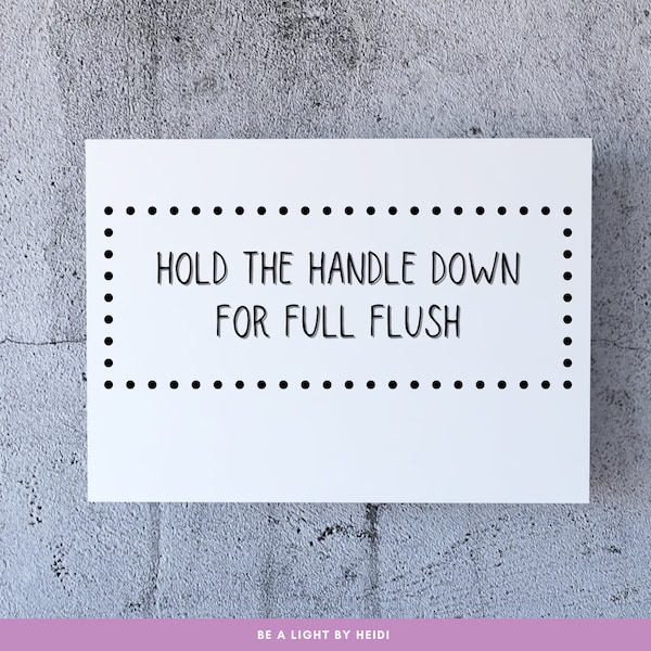 Bathroom Sign Hold Down Handle Etsy