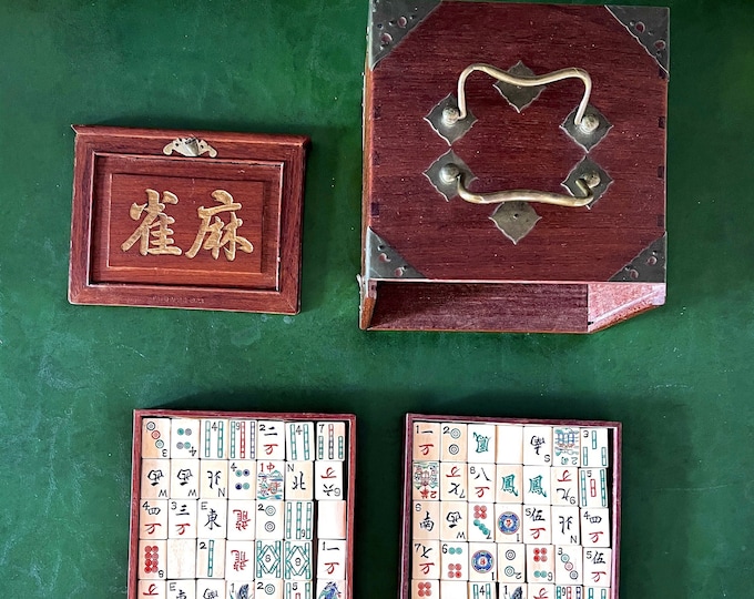 Vintage Chinese Rosewood Mahjong Set Etsy