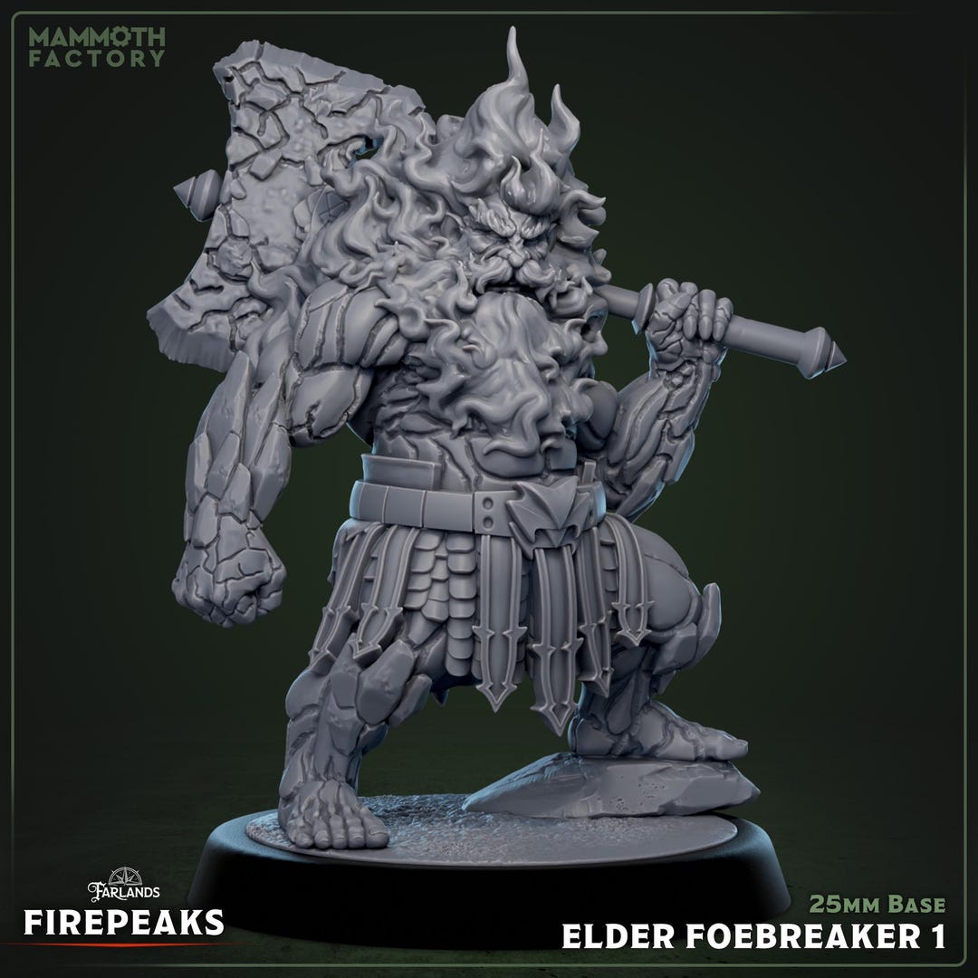 Elder Foebreaker, Dwarf Firepeaks Dungeons and Dragons RPG