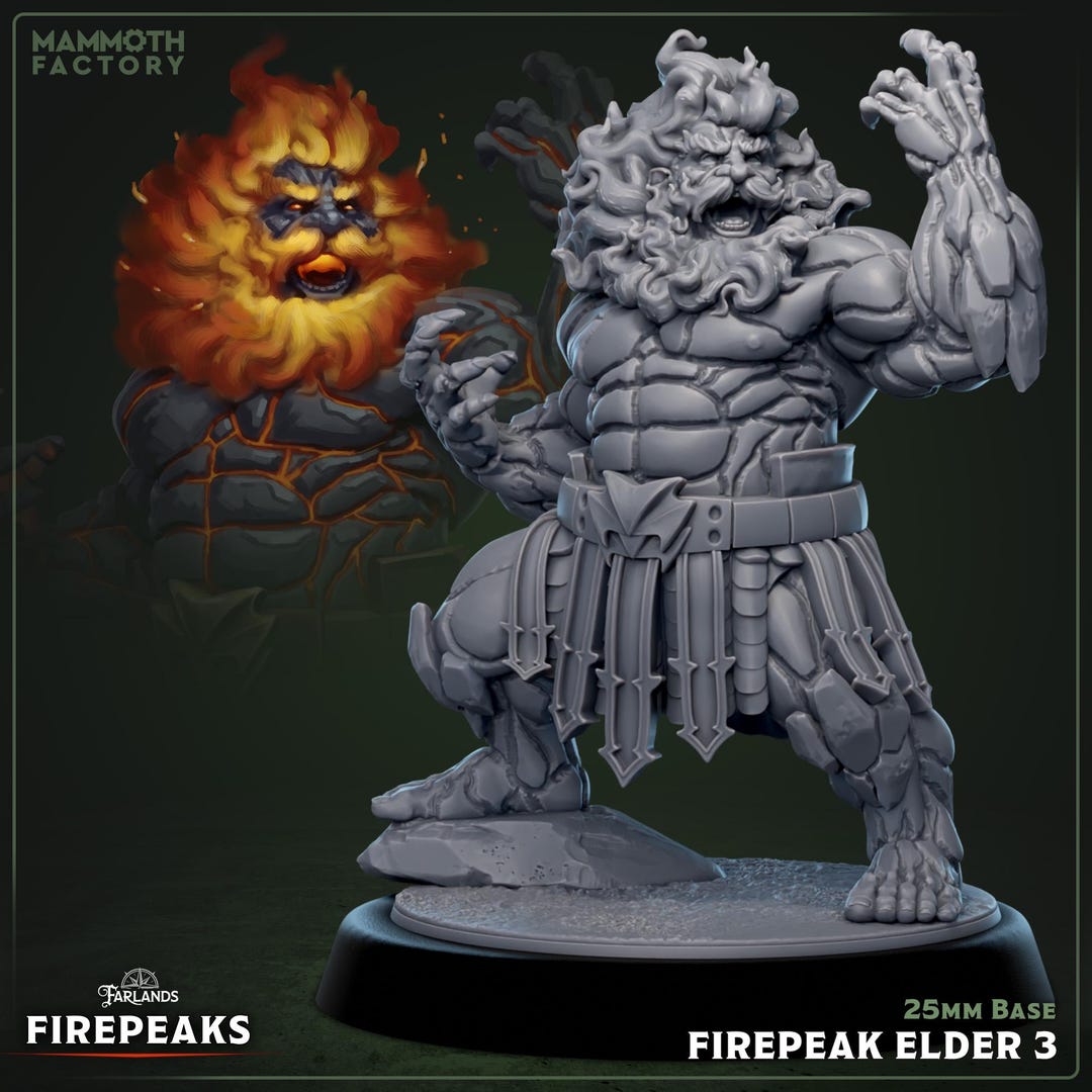 Firepeak Elder, Dwarf Firepeaks Dungeons and Dragons RPG Tabletop