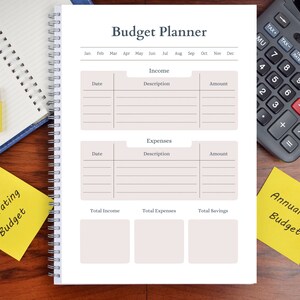 Budget Planner, Finance Planner, Financial Savings Tracker, Printable Planner, Monthly Bill, Spending, Expenses Tracker, Digital Planner