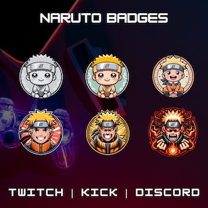 Anime Badges For Twitch | Sub And Bit Badges | Fictional-Inspired Sub Badges | Stream, Discord, And Kick Badges.