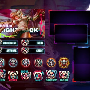 Fictional Stream Overlay | Twitch Pack | Complete Pack | Animated Overlay Package | Twitch Panels | Included Badges And Emotes.