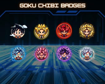 8 Chibi Sub Badges Twitch / YouTube / Discord / Bits Badges / Twitch Sub Badges / Anime Badges / Stream Badges.