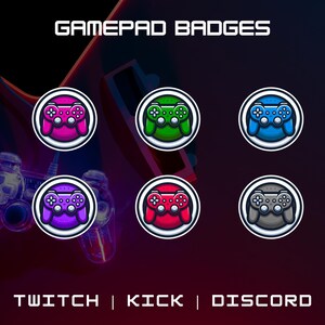 Gamepad Twitch Badges | Bit Badges | Sub Badges | Controller Badges | Console Badges | Premade Badges | Twitch Graphics.