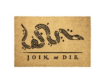 Join, or Die Outdoor Mat