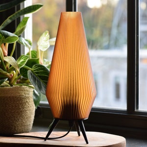 ROCKET LAMP sustainable, retro mid century modern, 3D printed lamp image 2