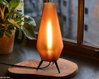 LAMPE FUSÉE | Lampe imprimée en 3D durable, rétro, moderne du milieu du siècle