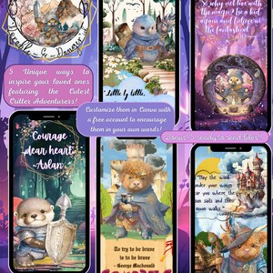 Wise Critter Adventurers Set van 5 E(couragment)-kaarten downloadbare en aanpasbare e-kaarten voor tekst of e-mail (set 2)