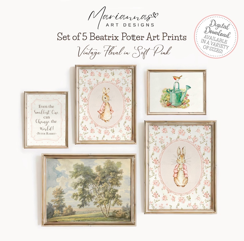 Peter Rabbit Prints Vintage Peter Rabbit Nursery Prints Flopsy Bunny ...