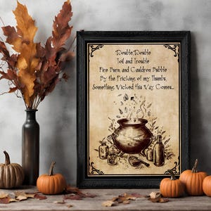 Kitchen Witch Poster Witch Art Print Witchy Decor Kitchen Witchery Vintage Kitchen Art Halloween Decor Apothecary Art PRINTABLE Wall Art #23