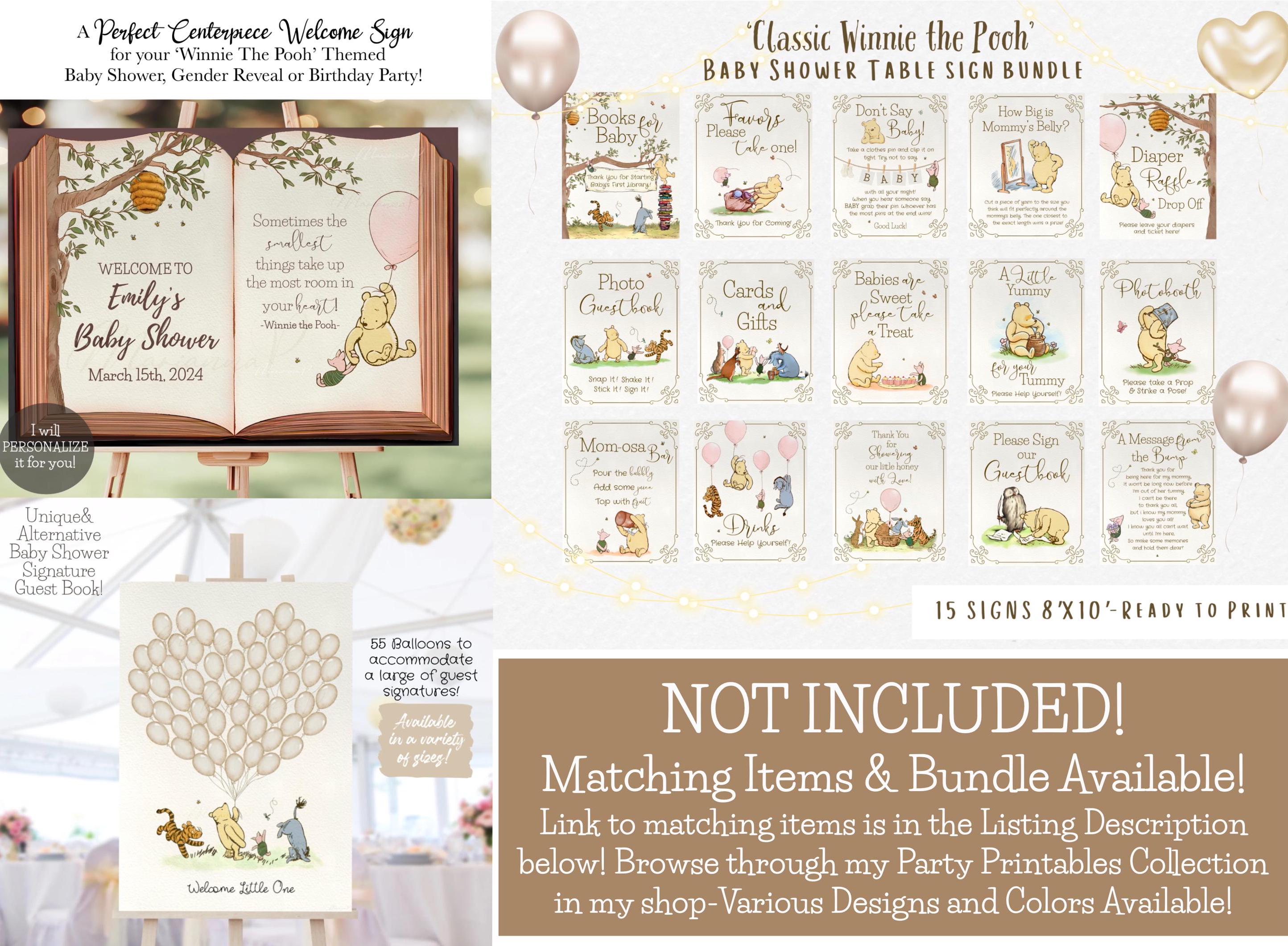 Winnie the Pooh Baby Shower Invite Classic Winnie the Pooh and