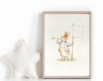 Peter Rabbit Print Nursery Print Vintage Peter Rabbit Art Beatrix Potter Print Storybook Art Vintage Art Peter Rabbit PRINTABLE Wall Art