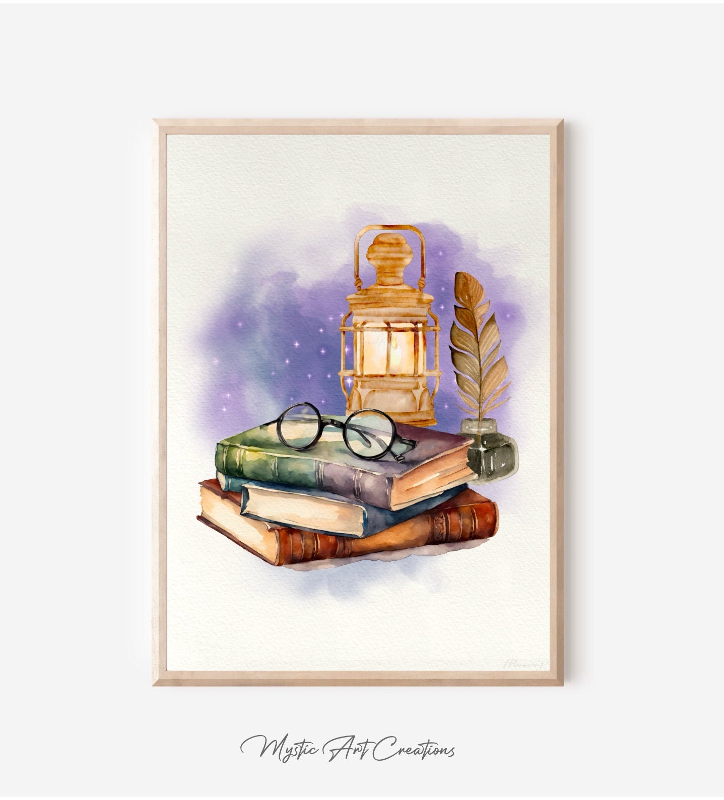 Wizard Poster Wizard Print Wizarding Nursery Decor Watercolor Nursery ...