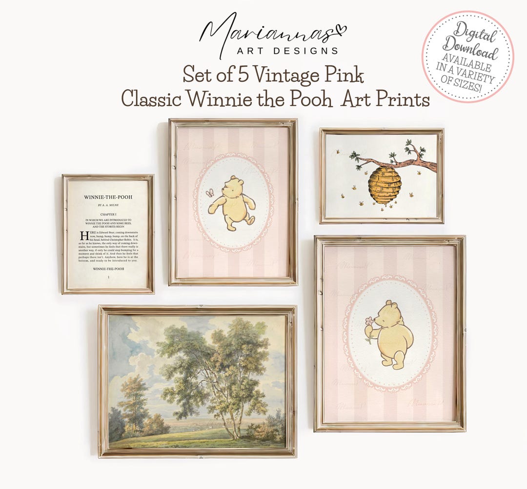 Winnie the Pooh Prints Classic Winnie the Pooh Print Vintage