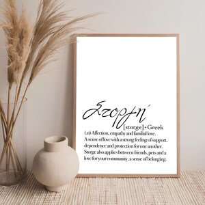 Greek Definition Print Storge Greek Word Love Print Greece Wall Art Home Decor Minimalistic Greek Decor Greek Print Gift PRINTABLE Art #116