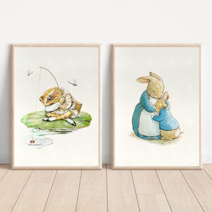 Peter Rabbit Prints Beatrix Potter Nursery Prints Minimalistic Peter ...