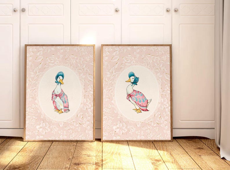 Jemima Puddleduck Prints Peter Rabbit Prints Nursery Prints Vintage ...