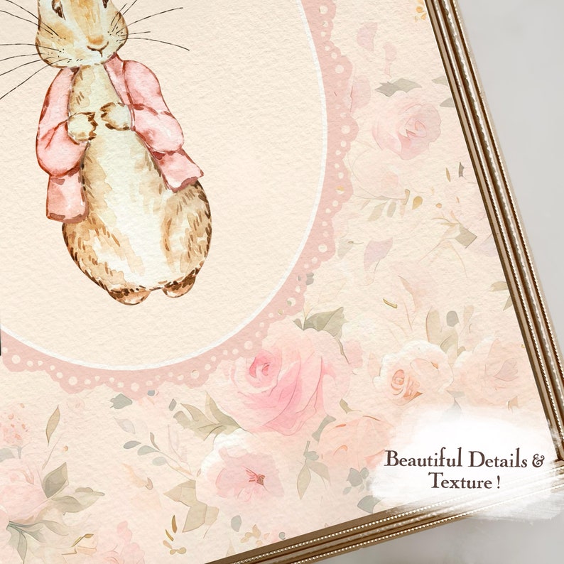 Peter Rabbit Nursery Decor Vintage Prints Beatrix Potter Inspired Girls ...