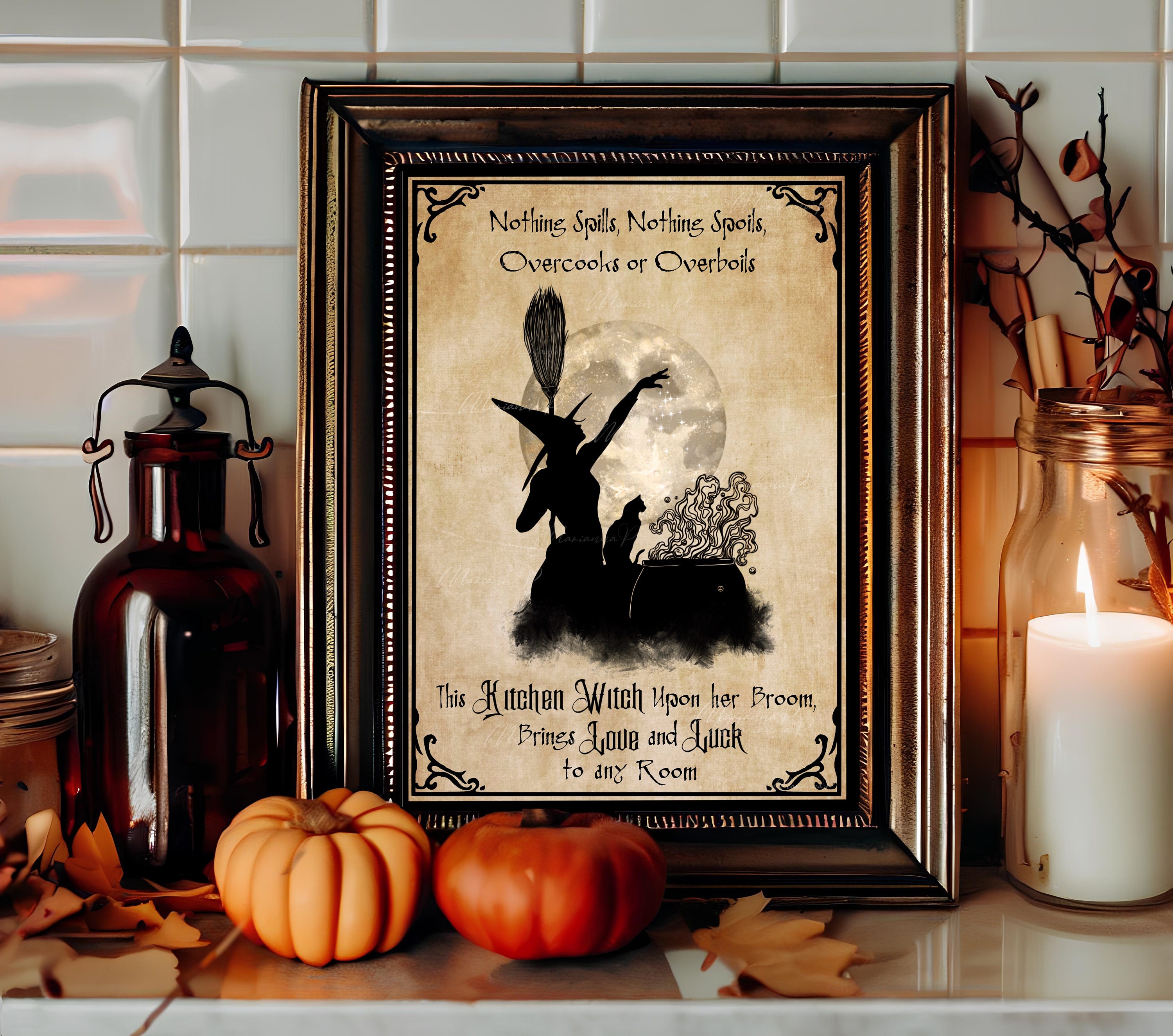 Kitchen Witch Poem Poster Witch Art Print Witchy Decor - Etsy