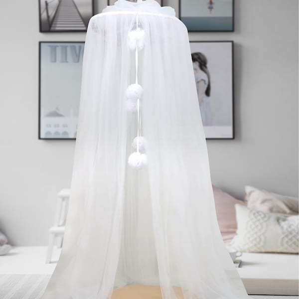 Mosquito Net, White Canopy, Kids Bed Canopy, Play Tent, Crib Netting, Reading Nook, Kids Room Decor, Tulle canopy, Childrens Room