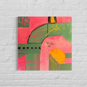 Colorful painting, abstract art, abstract picture, painting, painting, 40 x 40 cm square