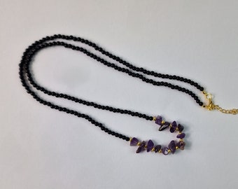 Bauchkette / Taillenkette / Amethyst / Onyx / Kristall / Frühling / Sommer / Geschenk / Für Sie / Für Ihn / Edelstein / Naturstein