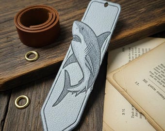 3D Printed Shark Bookmark – Engraving Style – Reading Accessory – Gift Idea